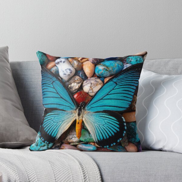 Item preview, Big Blue Butterfly On polished Stones designed and sold by Garry Gay.