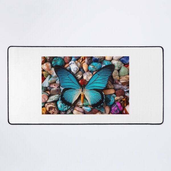 Item preview, Big Blue Butterfly On polished Stones designed and sold by Garry Gay.