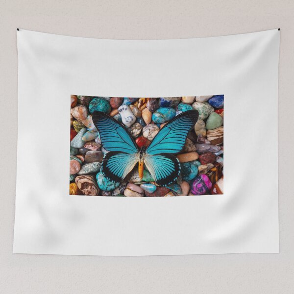 Item preview, Big Blue Butterfly On polished Stones designed and sold by Garry Gay.
