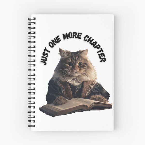 Item preview, Just one more chapter cat reading book white cat  designed and sold by Socool101.