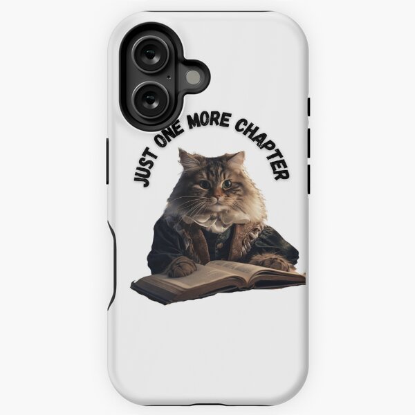 Aperçu de l'œuvre Juste un chapitre de plus chat lisant un livre chat blanc créée et vendue par Socool101.