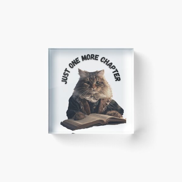 Item preview, Just one more chapter cat reading book white cat  designed and sold by Socool101.