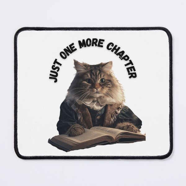 Item preview, Just one more chapter cat reading book white cat  designed and sold by Socool101.