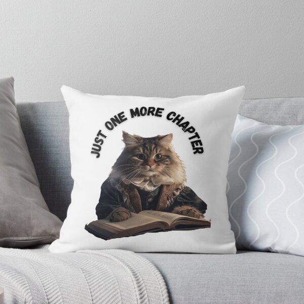 Item preview, Just one more chapter cat reading book white cat  designed and sold by Socool101.