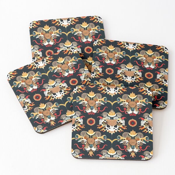 Item preview, African Inspired Abstract Leopard King Design: Exquisite Handcrafted Artwork designed and sold by steph5477.