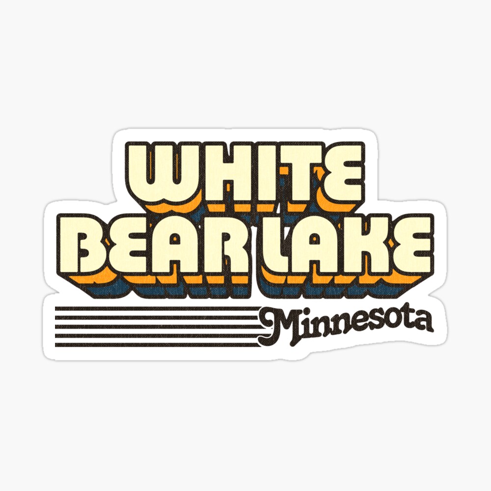White Bear Lake, Minnesota | Retro Stripes Sticker