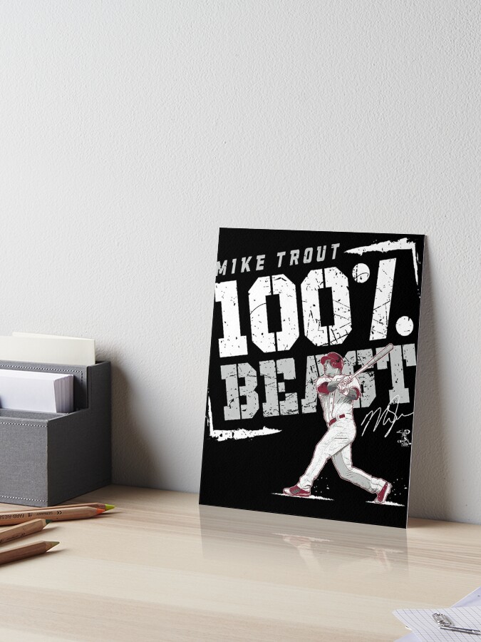 Mike Trout Poster Los Angeles Angels Art Print 11x14 