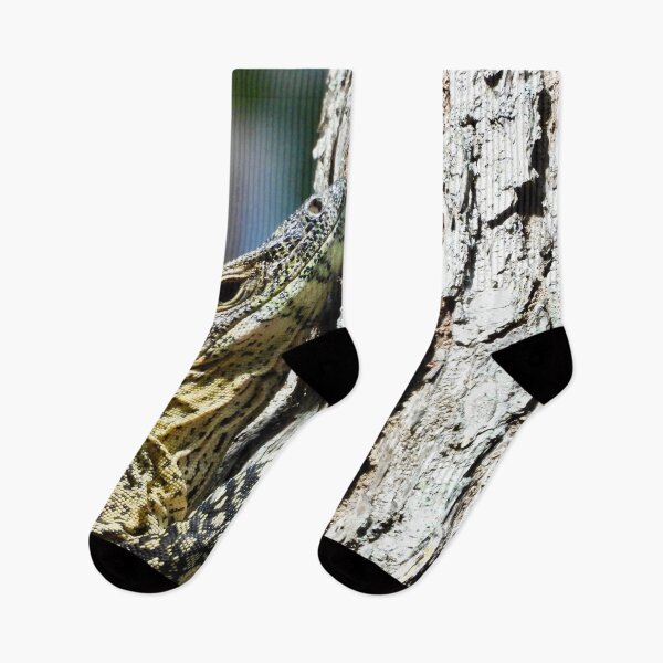 Item preview, Goanna monitor Lizard hugging a tree designed and sold by Mark Grimsley.