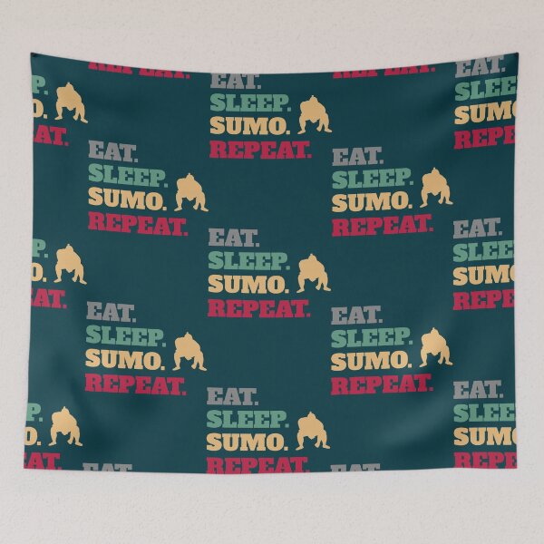 Item preview, Funny Eat Sleep Sumo Repeat Wrestler Wrestling designed and sold by KoreproductsCoe.
