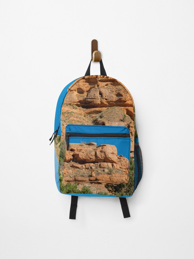 Thumbnail 1 of 3, Backpack, Red Rocks With Blue Sky designed and sold by EACDesign.