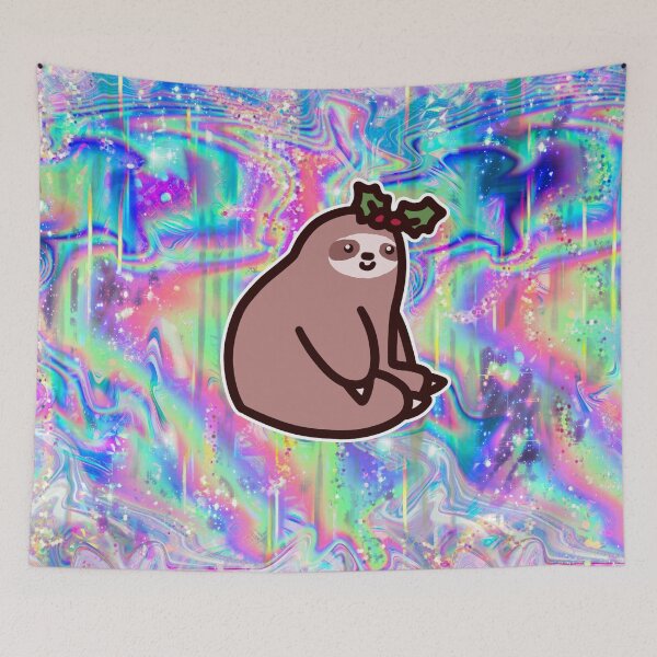Item preview, Holly Sloth Rainbow Holographic designed and sold by SaradaBoru.