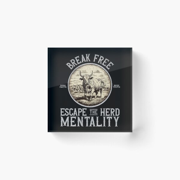 Item preview, Escape Herd Mentality - Seek Facts - Seek Truth - Vintage look designed and sold by AmorcitoDesigns.