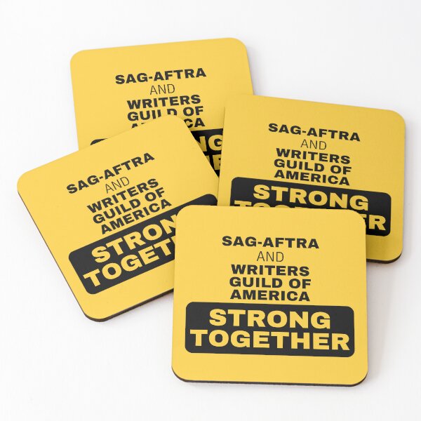 Item preview, Yellow SAG-AFTRA & WAG Strong together - I stand with SAG-AFTRA & WGA designed and sold by khumpa.