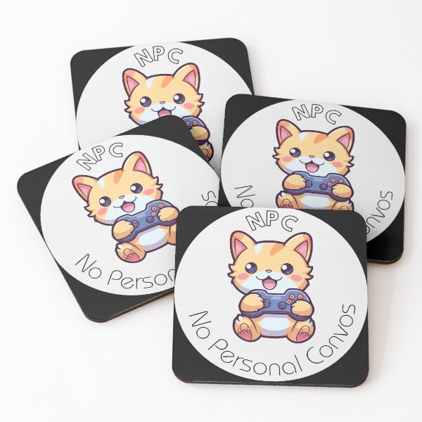 Item preview, NPC: No Personal Convos | Gamer Cat  designed and sold by JenovasGifts.