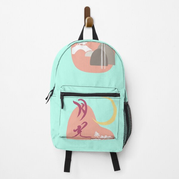 Item preview, Moon and Mountains with Lotus - 月光 Chinese Calligraphy Art (Pink Tone) designed and sold by PriestArt.