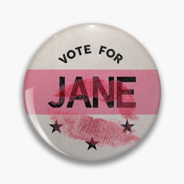Vista previa del artículo con la obra «Rise of the Pink Ladies - ¡Vota por Jane!», diseñado y vendido por mangoesrepent.