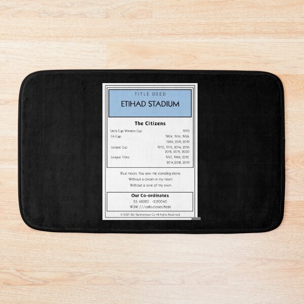 Item preview, Manchester City Monopoly inspired Title Deed design designed and sold by ModernVintageAr.