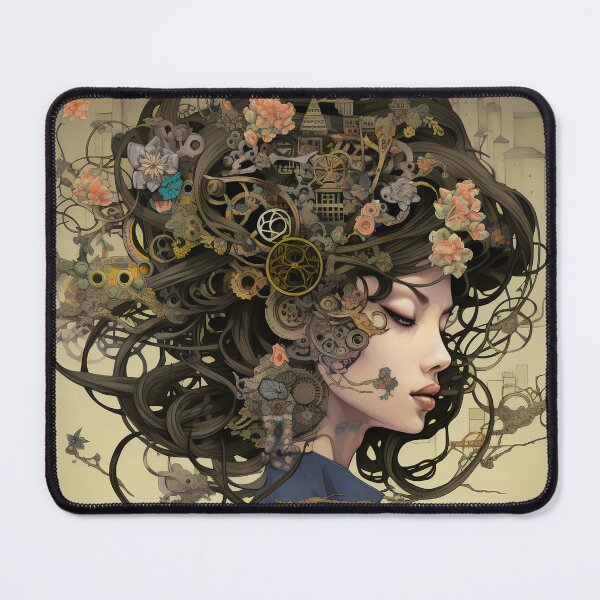 Item preview, Female Empowerment Portrait Steampunk Twisted Nature designed and sold by BrandonArtWorld.