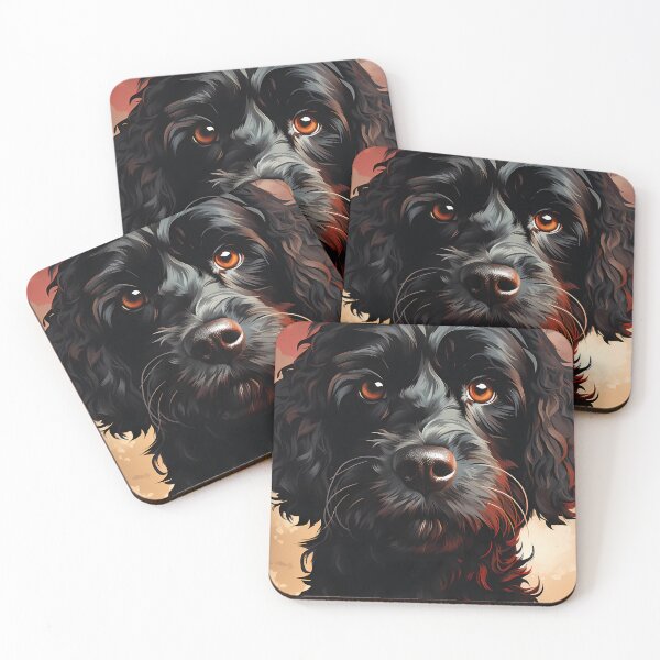Item preview, Illustration of a black poodle dog designed and sold by laobc.