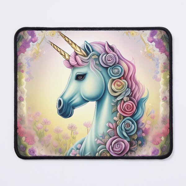 Item preview, Enchanting Unicorn in a Sea of Blooms designed and sold by bumopuhlv.