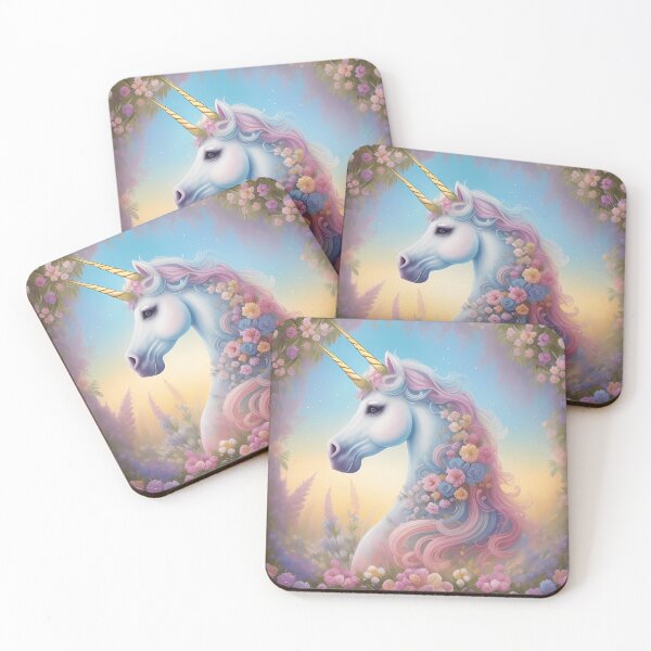 Item preview, Enchanting Unicorn in a Sea of Blooms designed and sold by hosniinhonoyd.