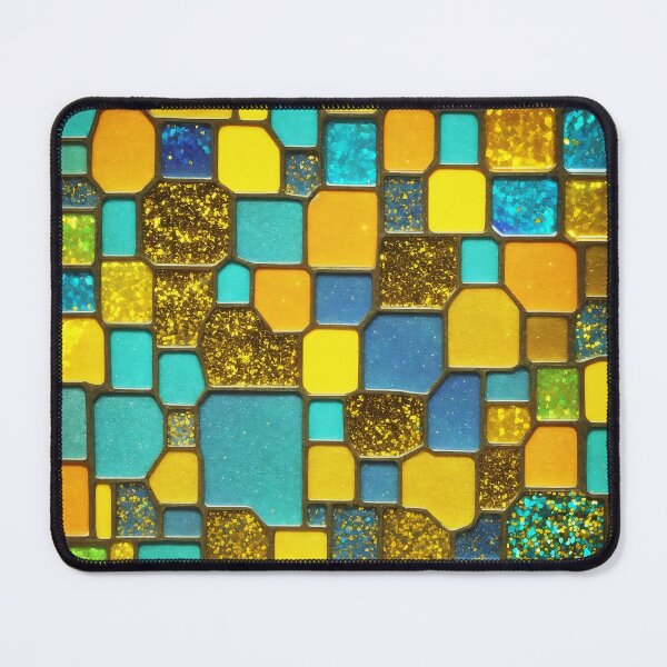 Item preview, Colorfull mosaic glascera and gold glitter pattern background. designed and sold by Jayjaynaenae.