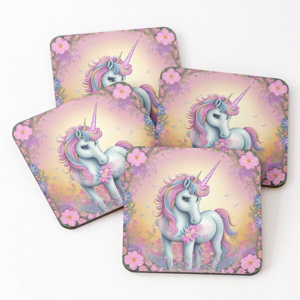 Item preview, Enchanting Unicorn in a Sea of Blooms designed and sold by hosniinhonoyd.