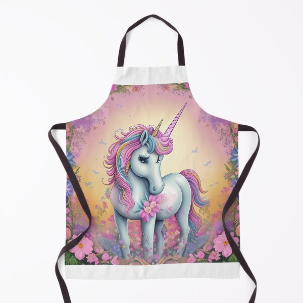 Item preview, Enchanting Unicorn in a Sea of Blooms designed and sold by hosniinhonoyd.