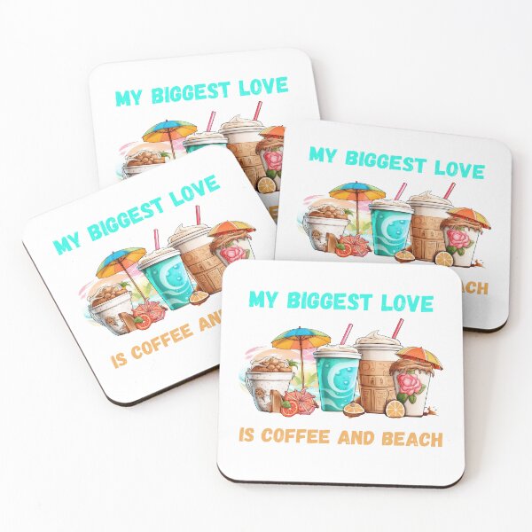 Item preview, My Biggest Love Is Coffee And Beach Gifts Ideas For Coffee Lovers designed and sold by MatPigeon.