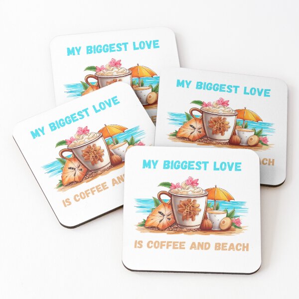 Item preview, My Biggest Love Is Coffee And Beach Gifts Ideas For Coffee Lovers designed and sold by MatPigeon.