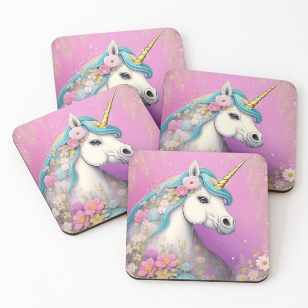 Item preview, Enchanting Unicorn in a Sea of Blooms designed and sold by bumopuhlv.