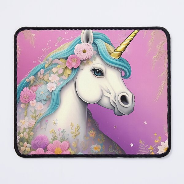 Item preview, Enchanting Unicorn in a Sea of Blooms designed and sold by bumopuhlv.