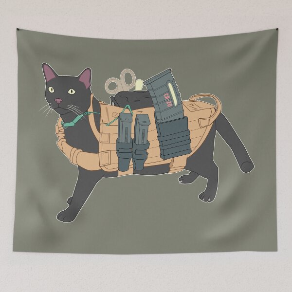 Item preview, Tactical Black Cat Meme designed and sold by Rzera-.