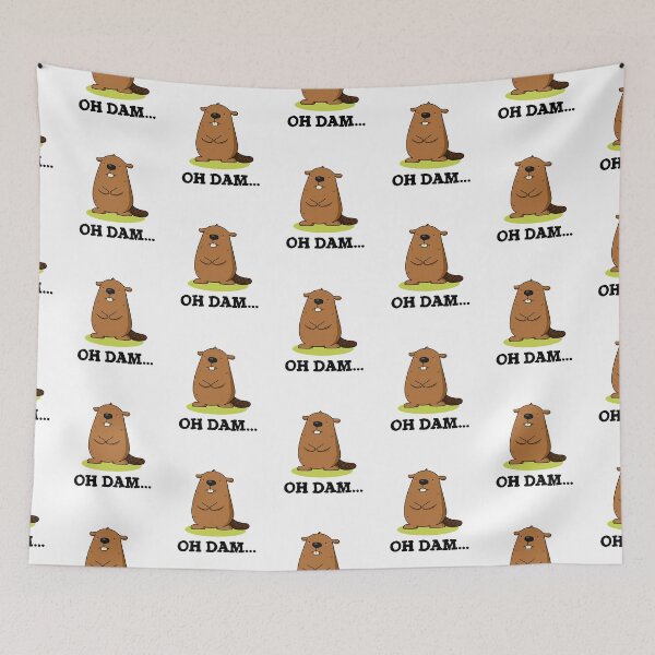 Item preview, Oh Dam Funny Beaver Puns  designed and sold by punnybone.
