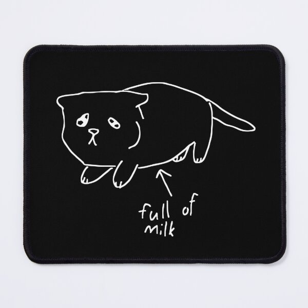Item preview, Full of milk kitten - white line art designed and sold by Rzera-.