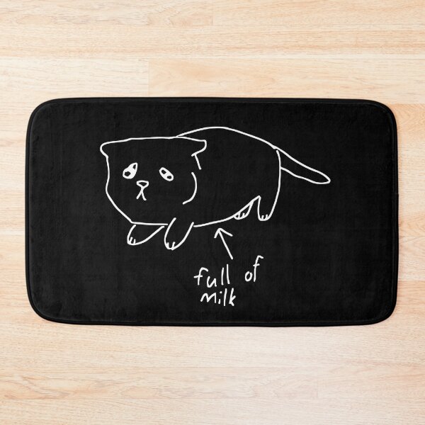 Item preview, Full of milk kitten - white line art designed and sold by Rzera-.