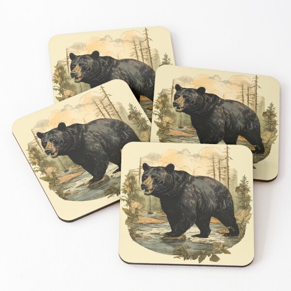 Item preview, Louisiana Black Bear Illustration | Vintage Nature Art designed and sold by InkedBeasts.