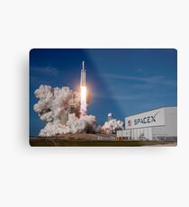 Lámina metálica SpaceX Falcon Heavy Liftoff (resolución 8K)