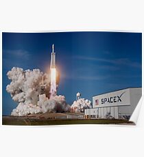 SpaceX Falcon Heavy Liftoff (8K Auflösung) Poster