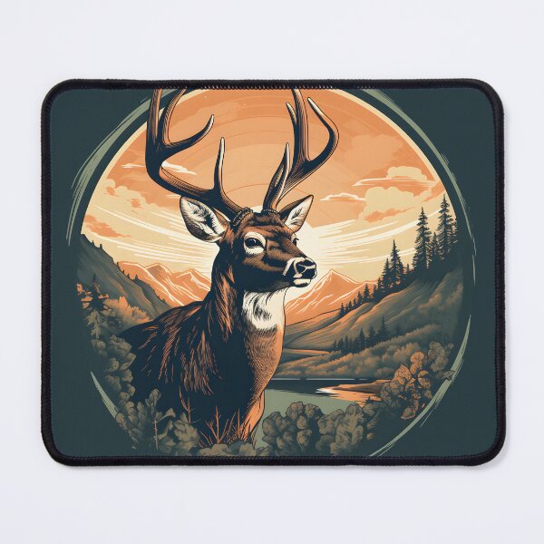 Item preview, Vintage Michigan Deer Hunting Illustration | UP North Art designed and sold by InkedBeasts.