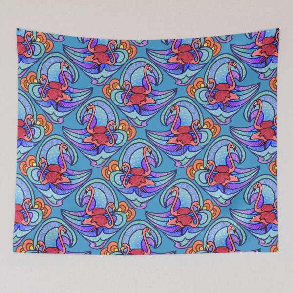 Item preview, Festive Flamingos  designed and sold by smoothfoxill.