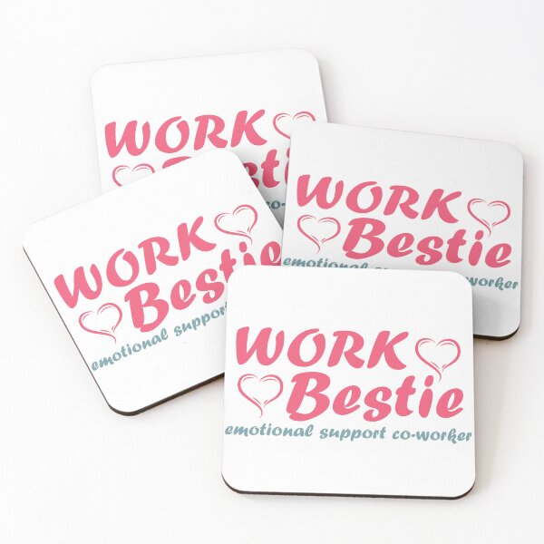 Item preview, Work Bestie gifts quote emotional support co-worker designed and sold by MortalRight.