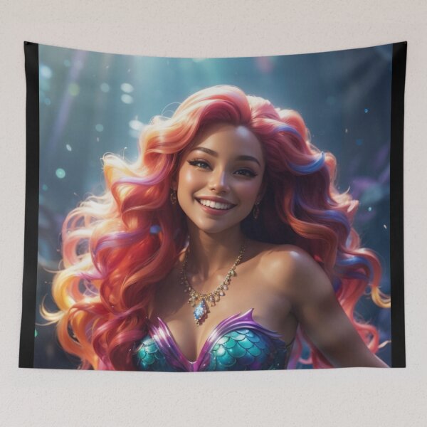 Item preview, Sirenas Smiling Arcoiris Mermaid  designed and sold by SirenasWorld.