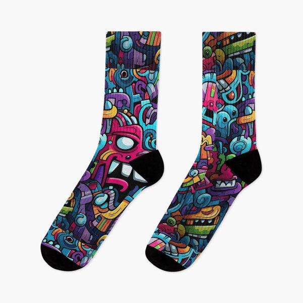 Item preview, Futuristic Colorful Graffiti Pattern designed and sold by ChelaDesigns.