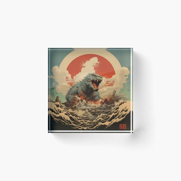 Item preview, Raging Godzilla in Ocean #1 designed and sold by Godzilla Shop.