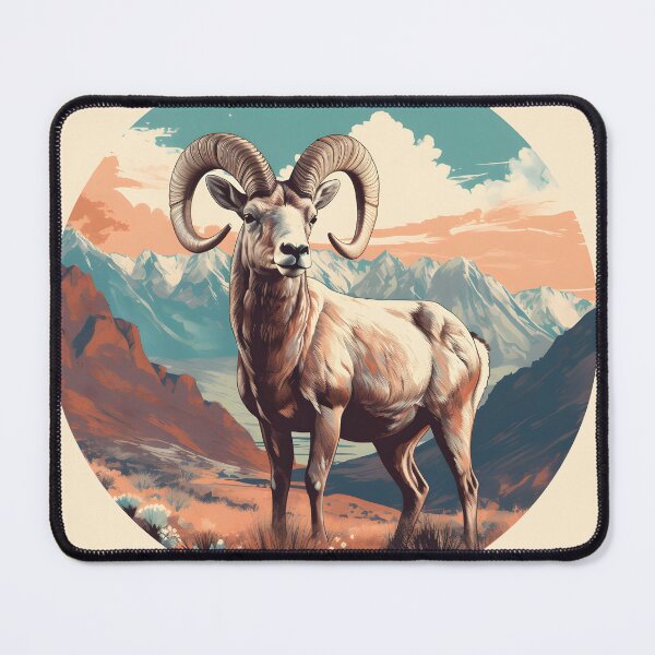 Item preview, Vintage Nevada Bighorn Sheep Illustration | Nature Art designed and sold by InkedBeasts.