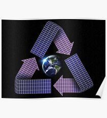 Solar Panel Earth Recycle Poster