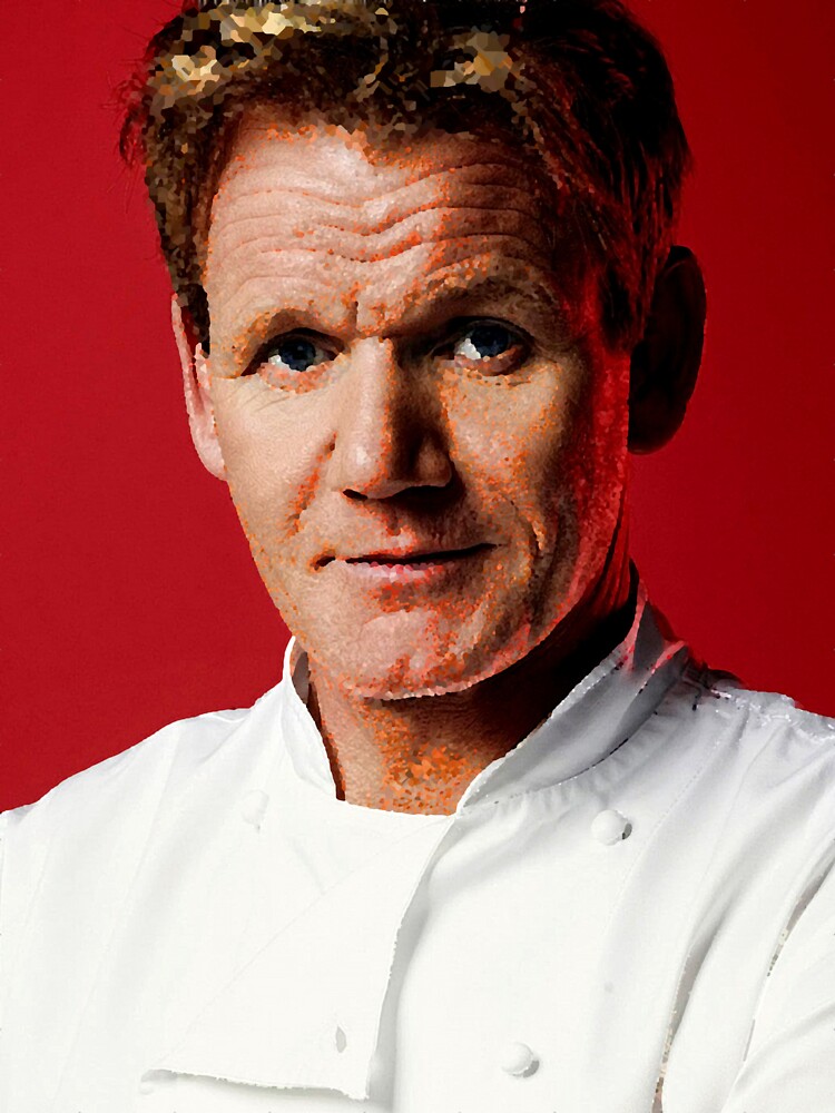 gordon ramsay with a massive knife Sticker for Sale by lsindhi21