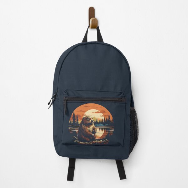 Item preview, Vintage Oregon Beaver Illustration | Nature Art from the PNW designed and sold by InkedBeasts.