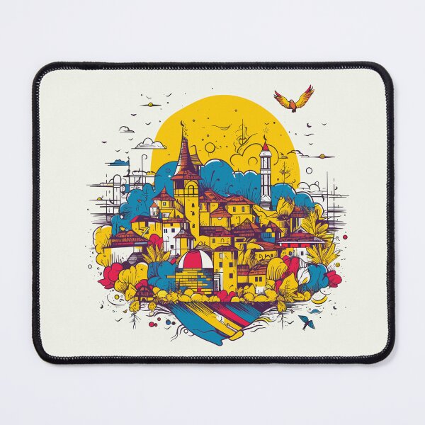 Item preview, Traditional town of Colombia - Magic realism designed and sold by ChelaDesigns.